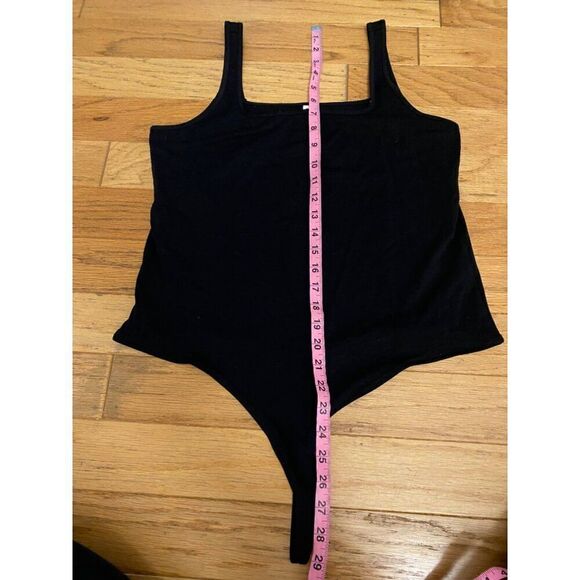 NWOT BP. Women's Black Sleeveless Bodysuit Square Neck cheeky bodysuit size XL - Picture 5 of 8